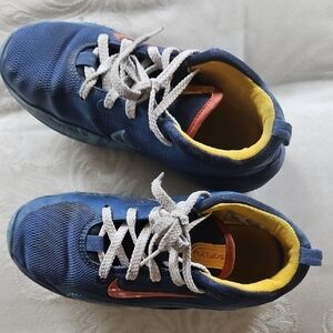 Nike Kids Blue and Orange Sneakers